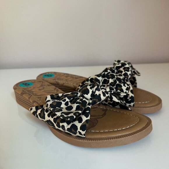 Blowfish Malibu Anina Women’s Leopard Sandals Slip On Shoe Textile Size 8 M - Picture 2 of 9